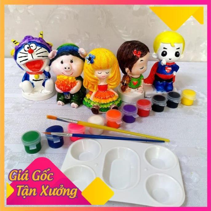 Tượng Thạch Cao Cho Bé Nhiều Hình Size 9-11cm Tặng Kèm 8 Màu Và 1 Cọ (Bộ 10 Tượng) FREESHIP  TP'S