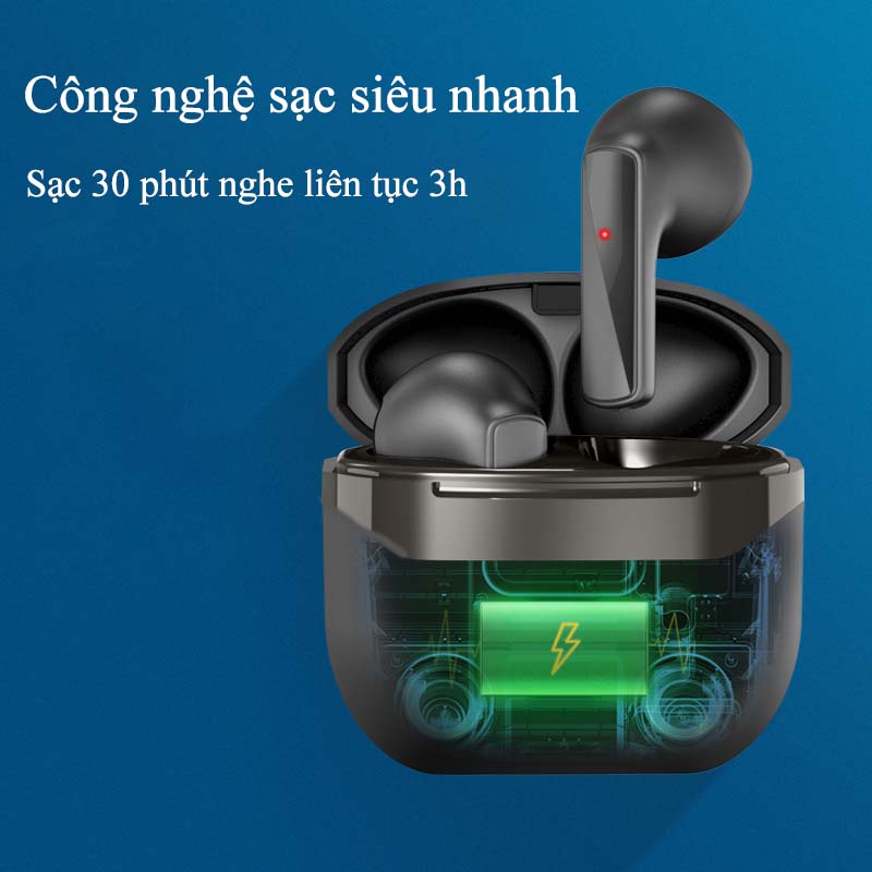 Tai Nghe Bluetooth Gaming Có Mic Chống Ồn Thế Hệ Mới Air1 Tai Nghe Nhét Tai Không Dây Chơi Game Kiểu Dáng Thể Thao Bluetooth 5.1 Cảm Ứng Vân Tay Pin Siêu Trâu - ML002