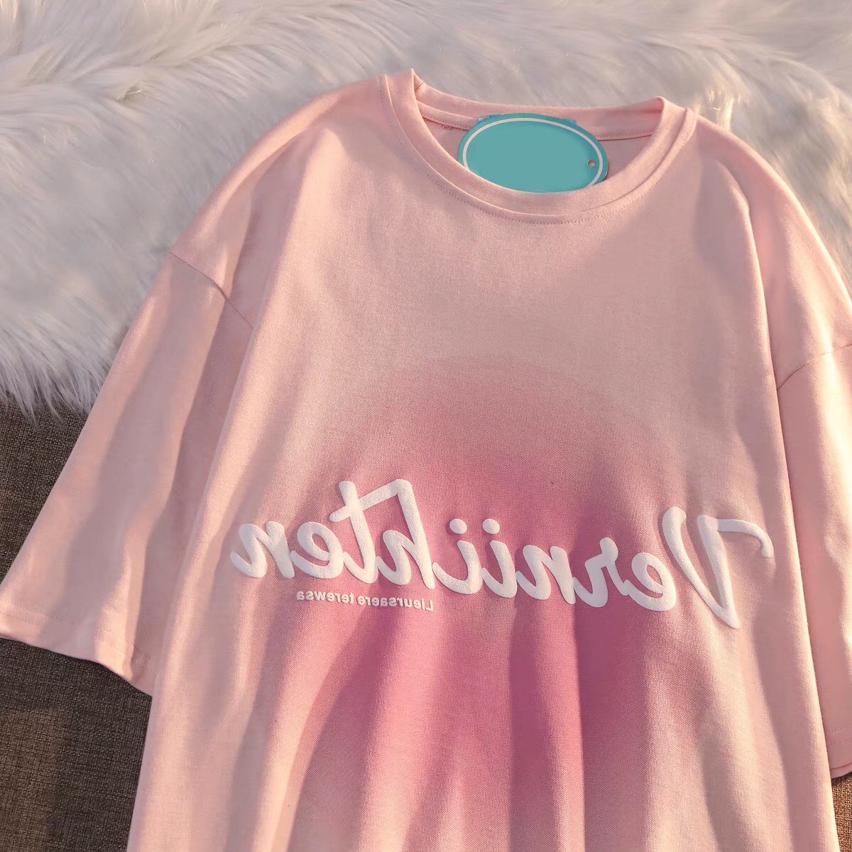 Áo thun tay lỡ form rộng - phông nam nữ cotton oversize - T shirt hồng pastel a - 2N Unisex
