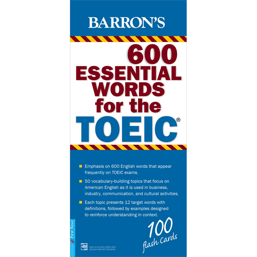 Hộp Flash Cards - Barron's 600 Essential Words For The TOEIC (Tái Bản)