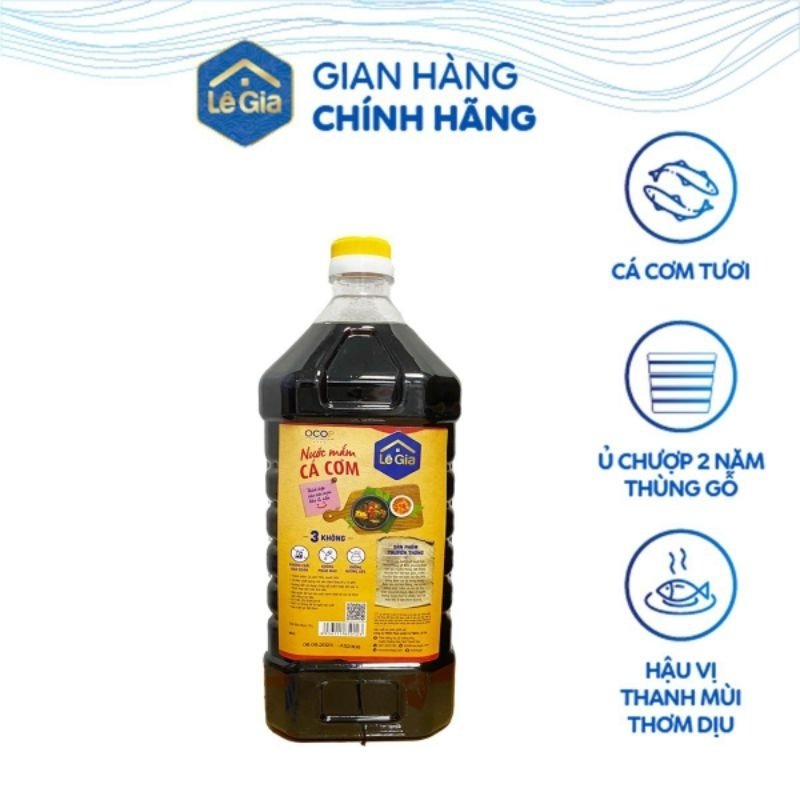 Nước mắm cá cơm Lê Gia- can 2l