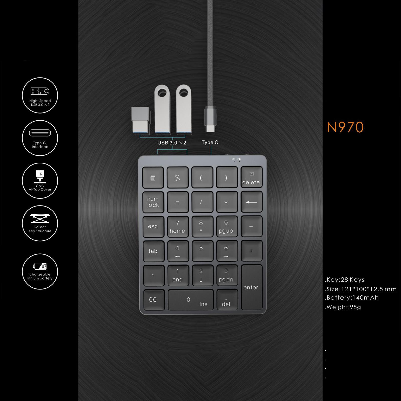Financial Accounting Number Pad Multi Function Grey