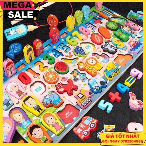 Bộ Đồ Chơi Câu Cá Ghép Hình Gỗ 62 Món Cho Bé - Giao Hàng Toàn Quốc
