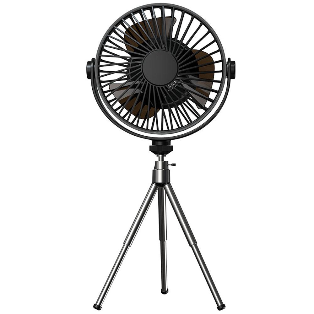 Outdoor Tripod Fan USB Rechargeable Camping Desk Fan Portable Ceiling Fan with 3 Speeds for Home Office Camping Picnic