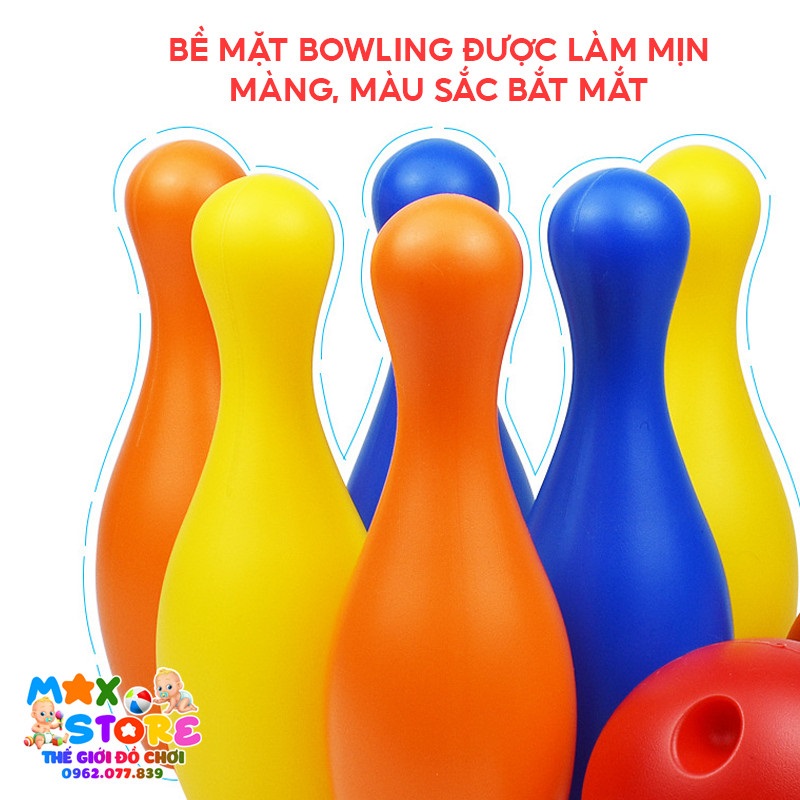 Đồ Chơi Bowling Kids SATOO Bằng Nhựa Mẫu To Đẹp Giúp Bé Vận Động