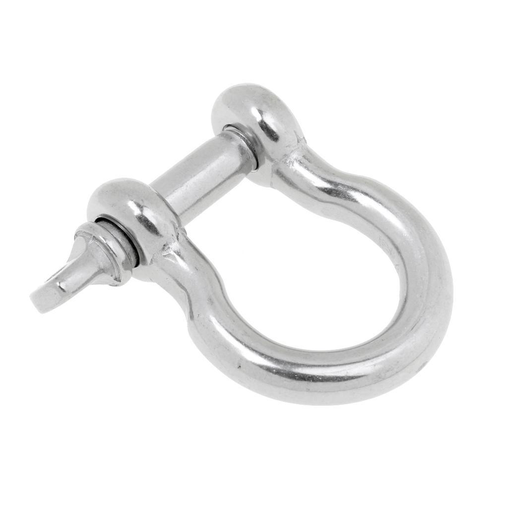 4Pcs 6mm 8mm Boat Marine D Ring Anchor Bow Shackles - 304 Stainless Steel