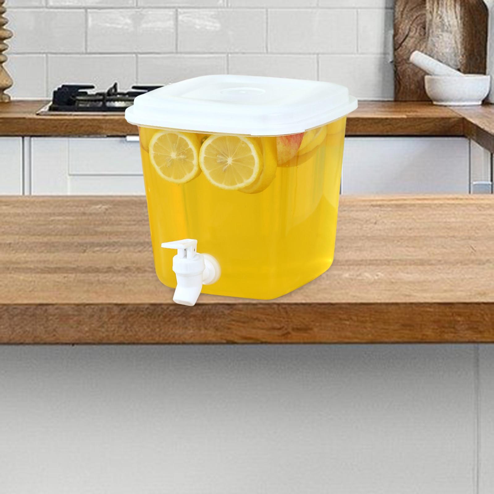 3.5L Large Capacity Cold Water Jug Refrigerator Kettle with Tap for Beverage