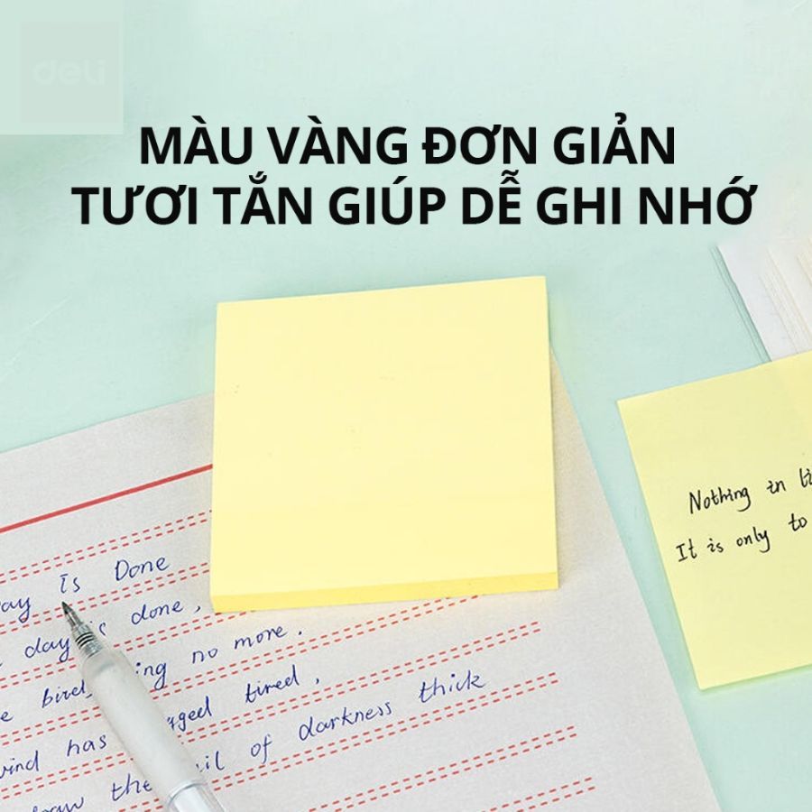 [QUÀ TẶNG] Giấy Note Ghi Chú, Ghi Nhớ Tiện Lợi Chất Lượng Tốt Hình Dáng Vuông Màu Vàng