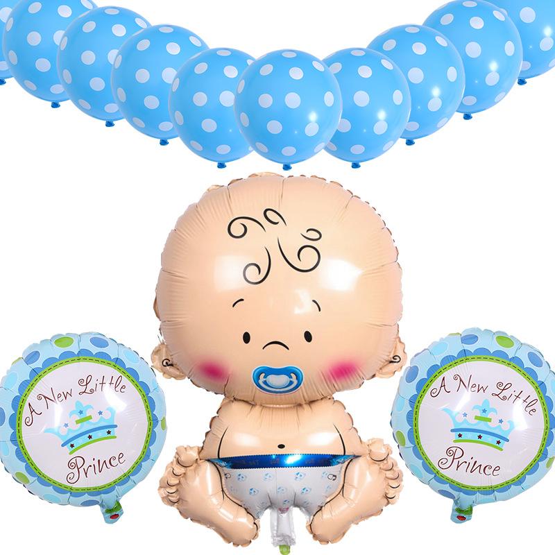 1 Bộ Bong Bóng Trang Trí Tiệc Sinh Nhật Cho Bé Trai & Gái 1 Tuổi