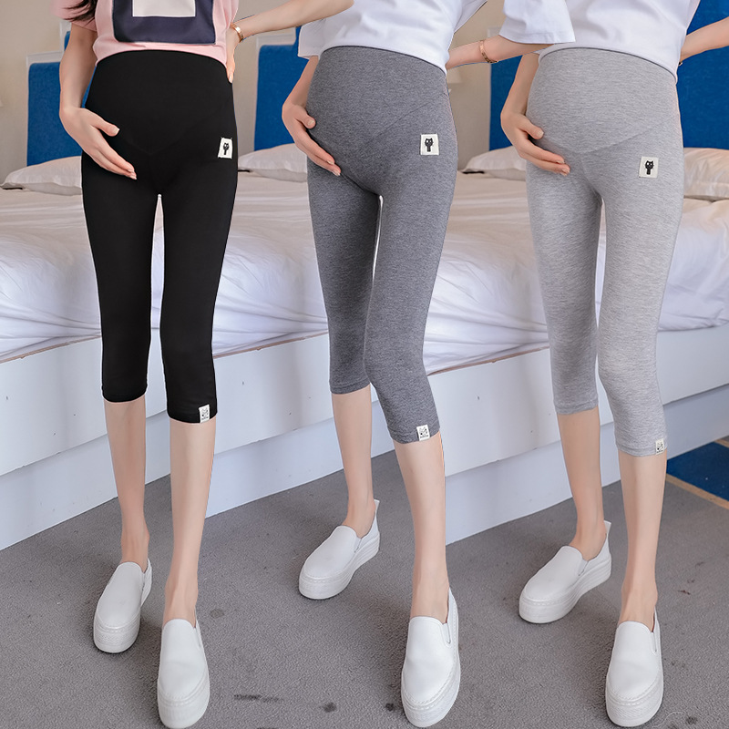 Quần Bầu Legging Lửng Thun Trơn Cho Chị Em Mang Thai