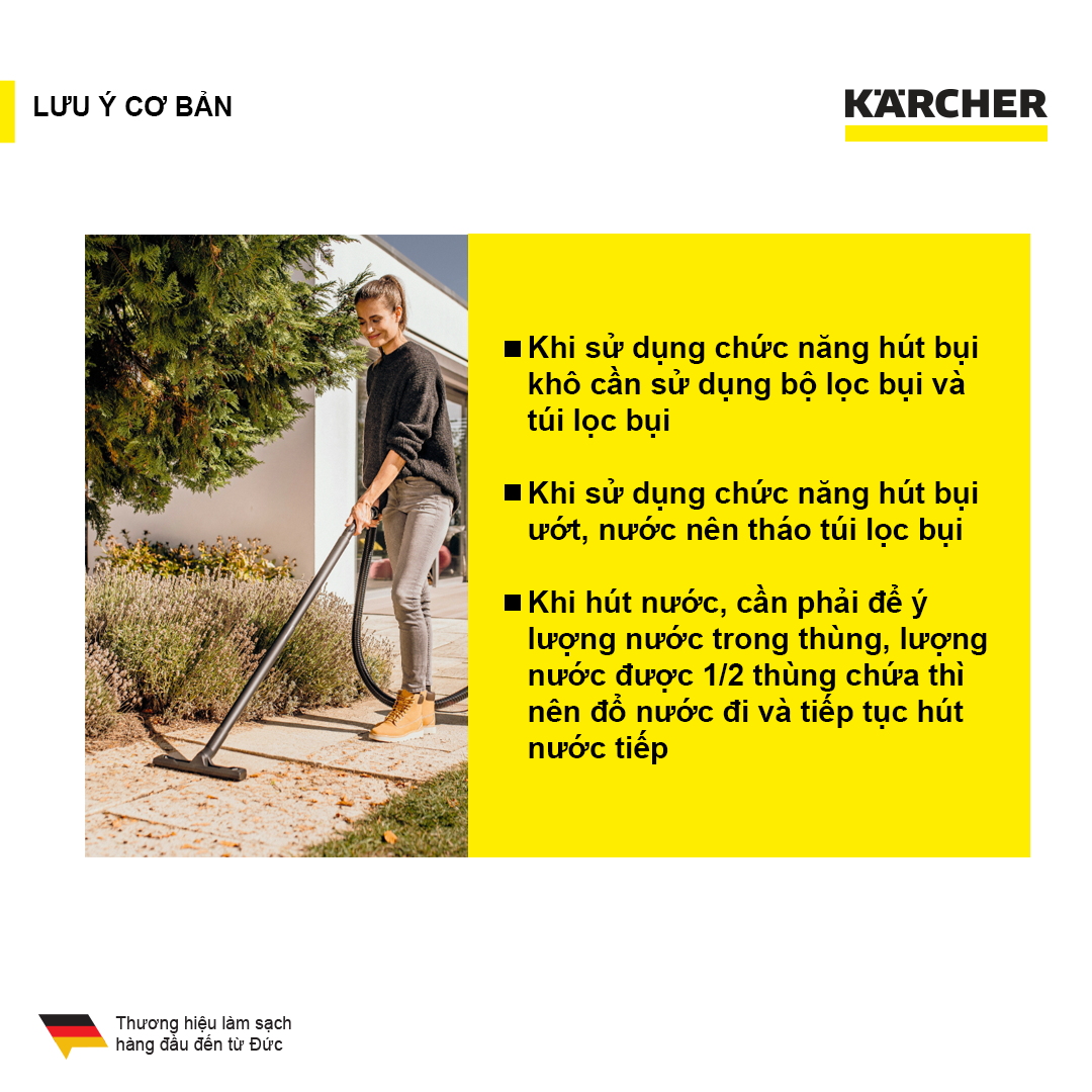 Máy hút bụi đa năng khô và ướt Karcher WD 4 S V Car Hàng chính hãng