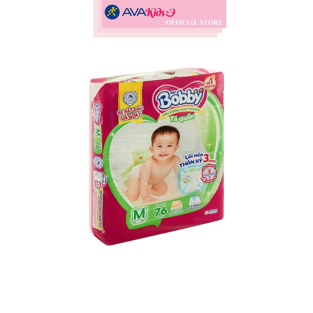 Tã quần Bobby size M 76 miếng (6 - 11 kg)