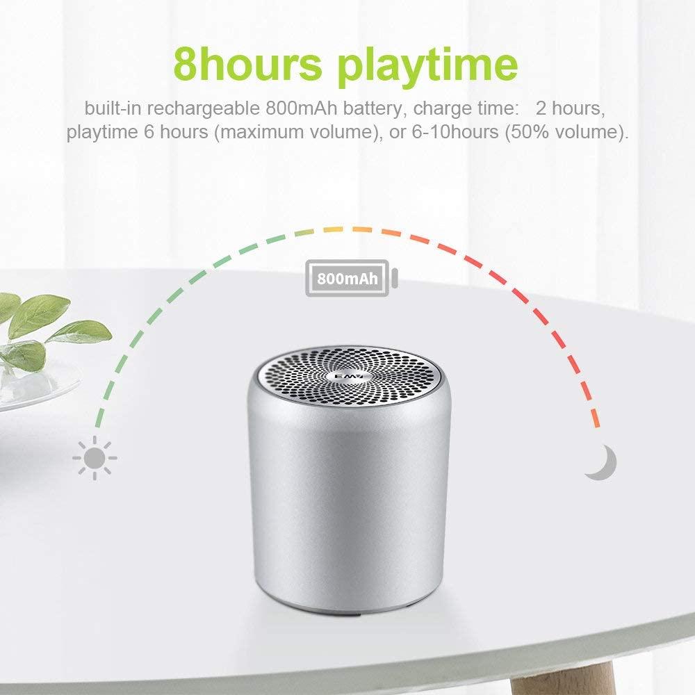 Loa Bluetooth EWA Mini Âm thanh nổi không dây thực sự Loa di động TWS Tăng cường âm trầm Bộ tản nhiệt Bluetooth 5.0 Vỏ kim loại Thẻ SD Màu sắc: Vàng