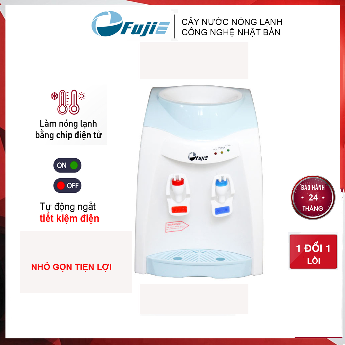 Cây nước nóng lạnh để bàn mini FujiE WD1080E - Chính Hãng