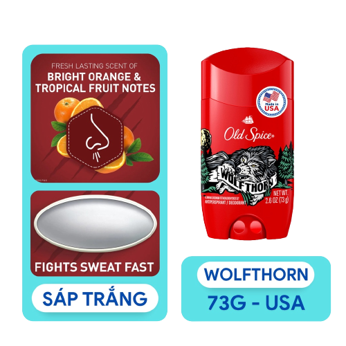 Sáp khử mùi Old Spice Pure Sport, Original, Fresh, Timber, Fiji, Bearglove, Wolfthorn dành cho nam mẫu mới