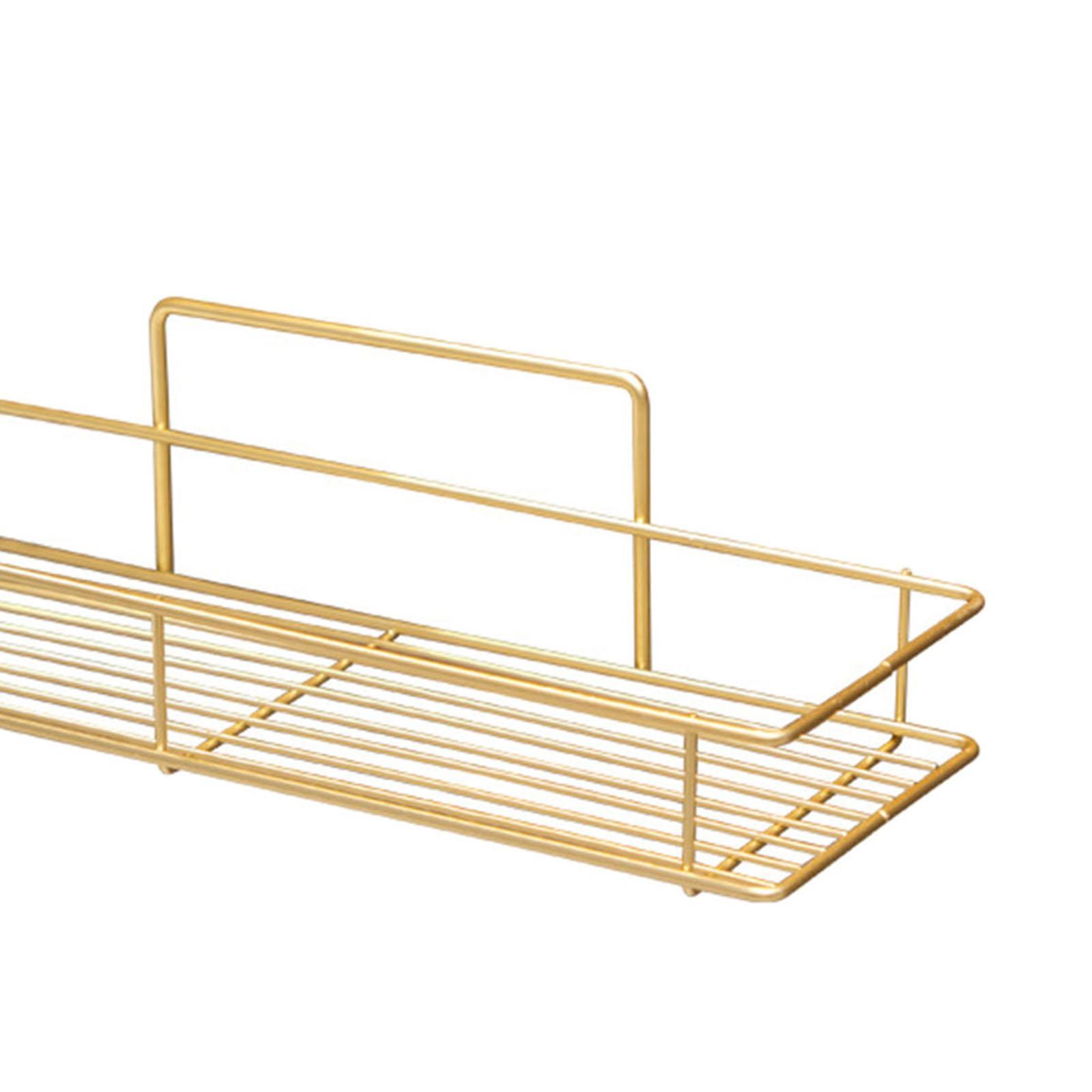 Iron Wall Mounted Basket Shelves Rustproof Bathroom Shower Storage Rack
