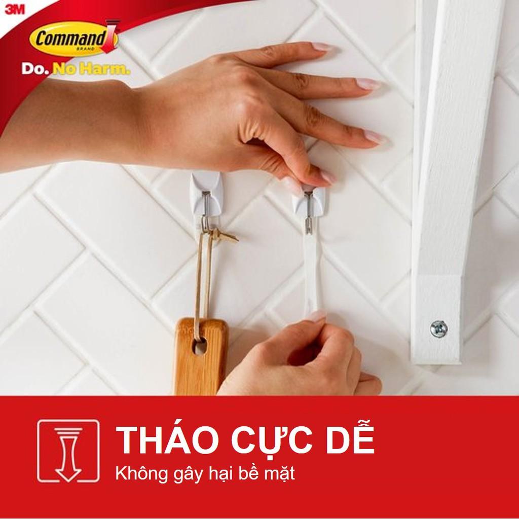 [Made in USA] Móc dán tường đầu kim loại Command 3M vỉ 3 cái cỡ nhỏ chịu lực 225g - Độ bền cao, bám cực chắc, tháo cực dễ 17067