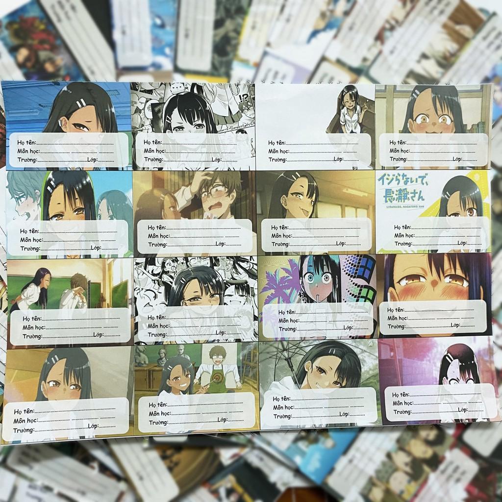 Bộ 16 nhãn vở Anime (Nhiều Mẫu) 4 - Jujutsu Kaisen, Genshin Impact,Horimiya,re0,World Trigger,Welcometodemonschool