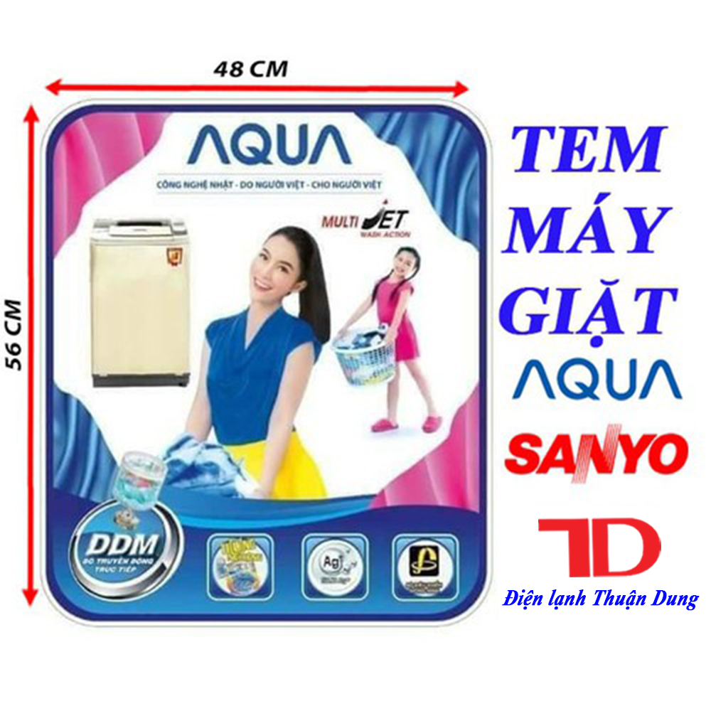 TEM DÁN MÁY GIẶT SANYO 9KG CH