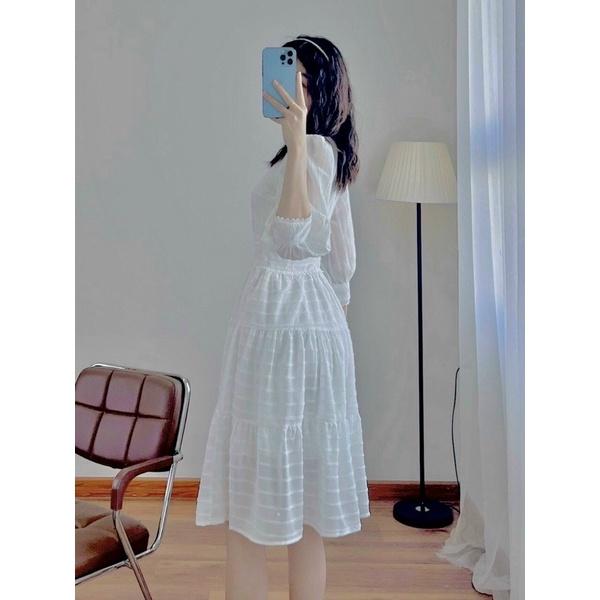 Đầm Dự Tiệc Babydoll Phối Ren - D0373
