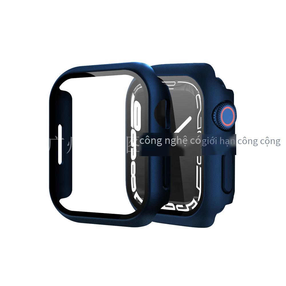 Giá ưu đãi nhất phù hợp với vỏ bảo vệ Apple Watch 7 watch7 PC vỏ cứng phim cường lực mờ màu gốc máy vỏ phim tích hợp vỏ