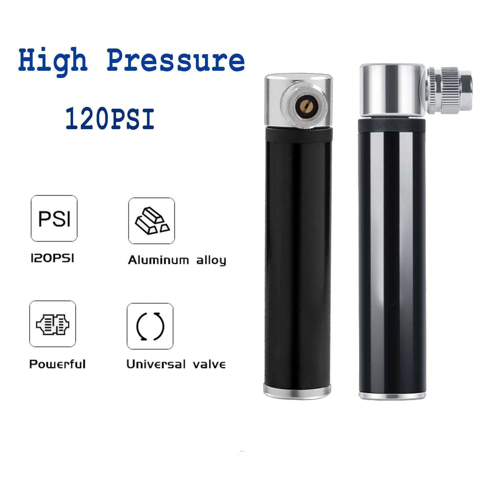 Máy bơm lốp xe đạp mini siêu nhanh áp suất cao 120PSI, bằng hợp kim nhôm