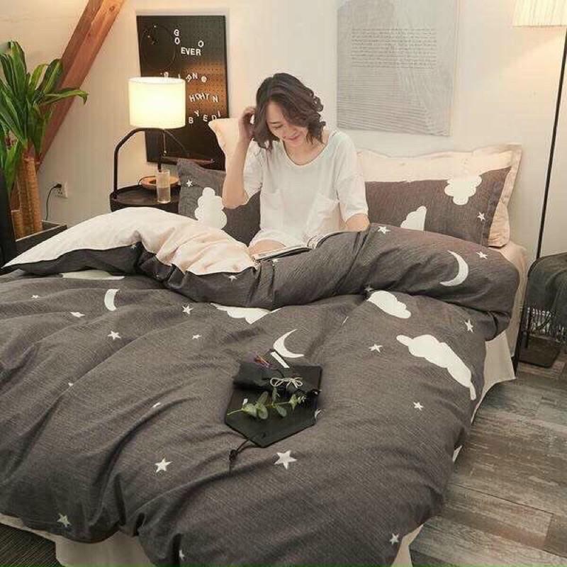 Bộ Chăn Ga Cotton Korea Cao Cấp, Mềm Mại, Thoáng Mát - KO CÓ CHĂN
