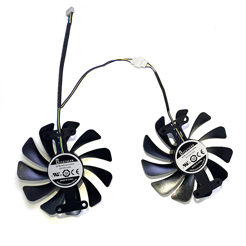 2PCS 95MM 4PIN 12V GTX 1070 GPU Fan For KFA2 GALAXY GeForce GTX 1070 1070Ti 1080 EXOC SNPR Graphics Card cooling replace Fans