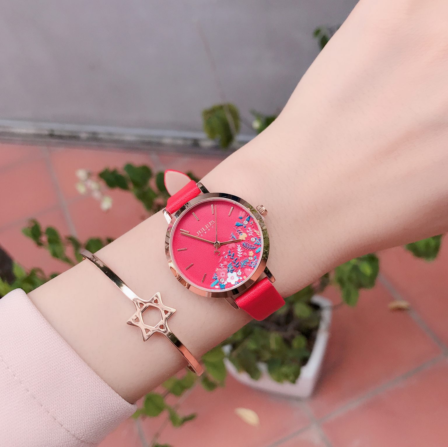 Đồng Hồ Nữ JA-1089 Julius Hàn Quốc Dây Da
