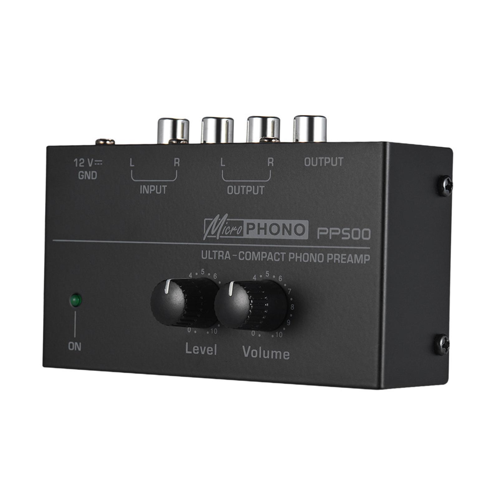 PP500 Phono Turntable Preamp Knob Control Electronic Mini Stereo