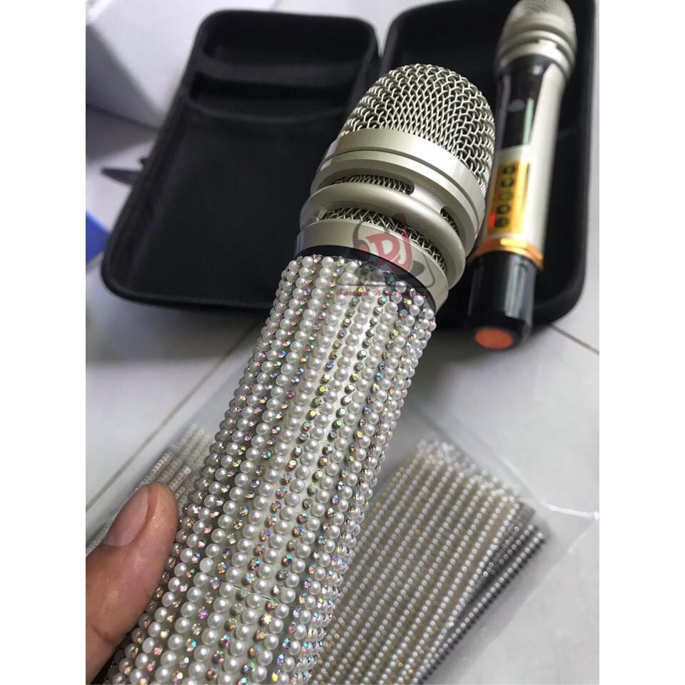 Áo mic, vỏ micro, bọc micro kim tuyến, vỏ áo mic, vỏ bọc micro, micro bolero, microphone, mic karaoke, mi rô không dây