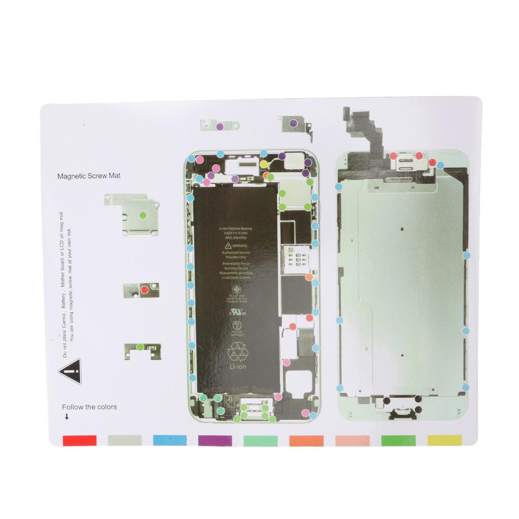 Professional Repair Phone Tool, Magnetic Project Mat Memory Pad + 5 In 1 Aluminium Screwdriver Combo Set for iPhone 6 Plus