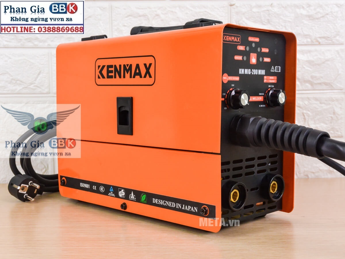 Máy Hàn MIG + Que KENMAX MIG-200 Mini + 1 Cuộn Dây Hàn 1Kg