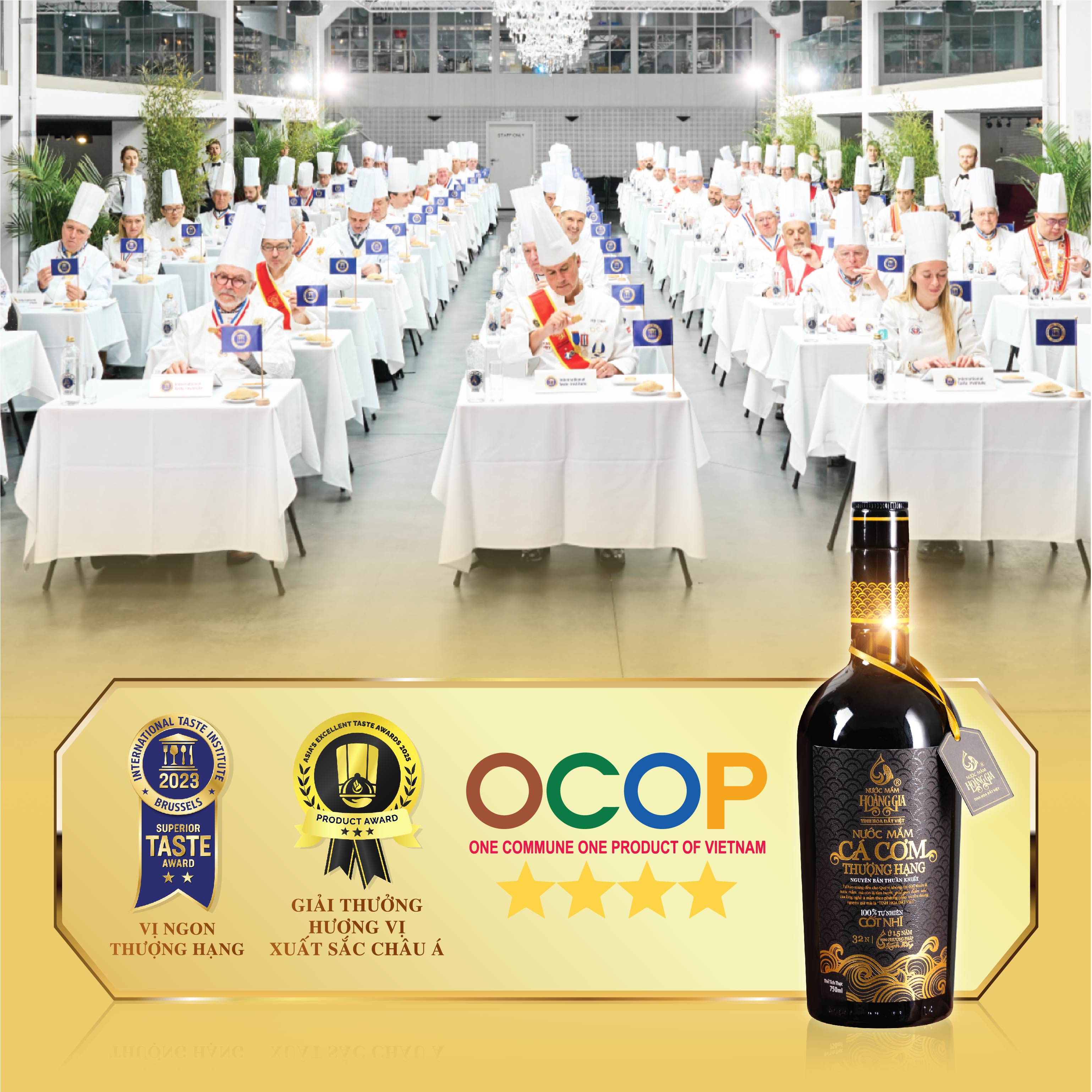 [Set quà tặng 2 hộp gỗ 750ml] Nước mắm cá cơm thượng hạng Hoàng Gia - Quà Tết sang trọng tặng đối tác, gia đình, bạn bè