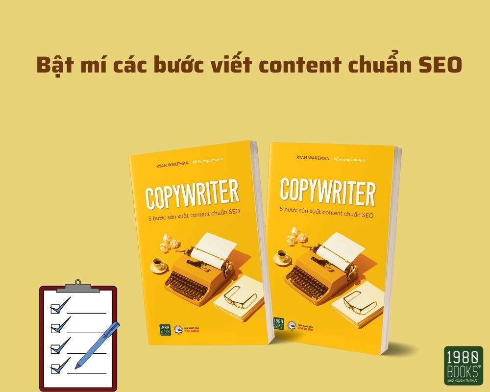 Sách - Copywriter - 5 Bước Sản Xuất Content Chuẩn SEO - 1980Books