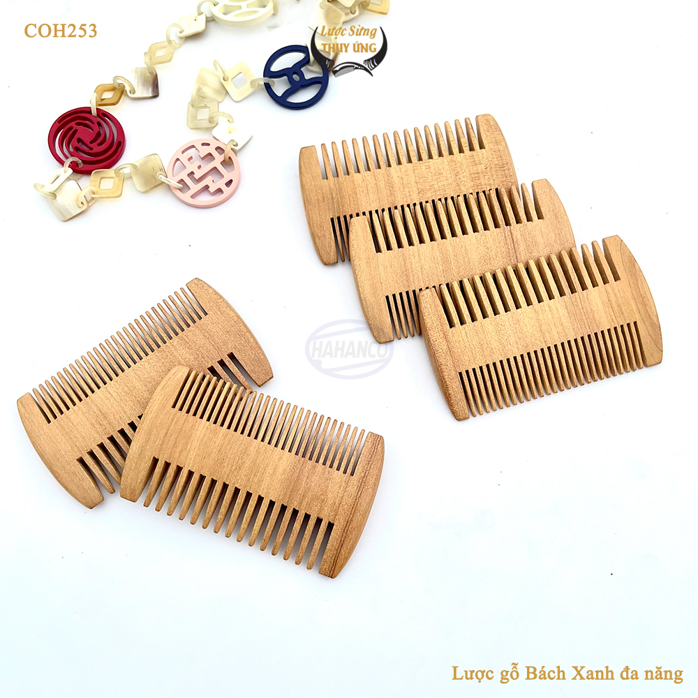 Lược Bí 2 Kiểu Răng Thưa Và Mau Chải Tóc Gỡ Rối Mùi Gỗ Thơm Dễ Chịu - COH253