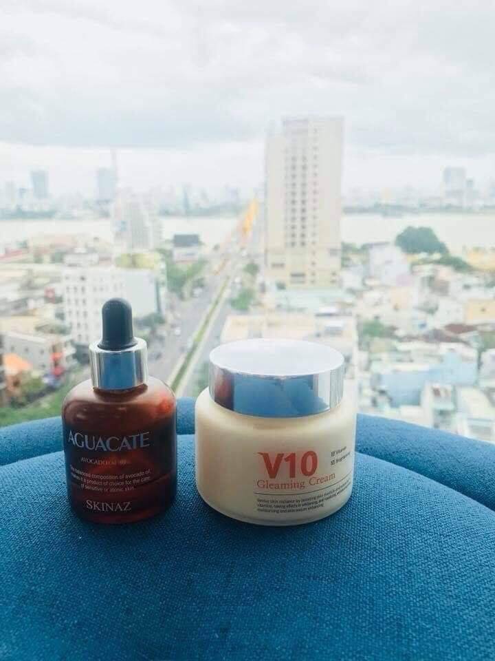 Combo dưỡng trắng da dành cho ban đêm của skinaz hàn quốc