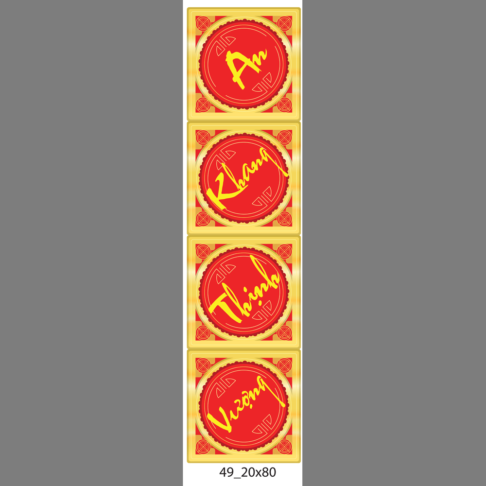 Decal trang trí tết xuân 2020 combo số 14