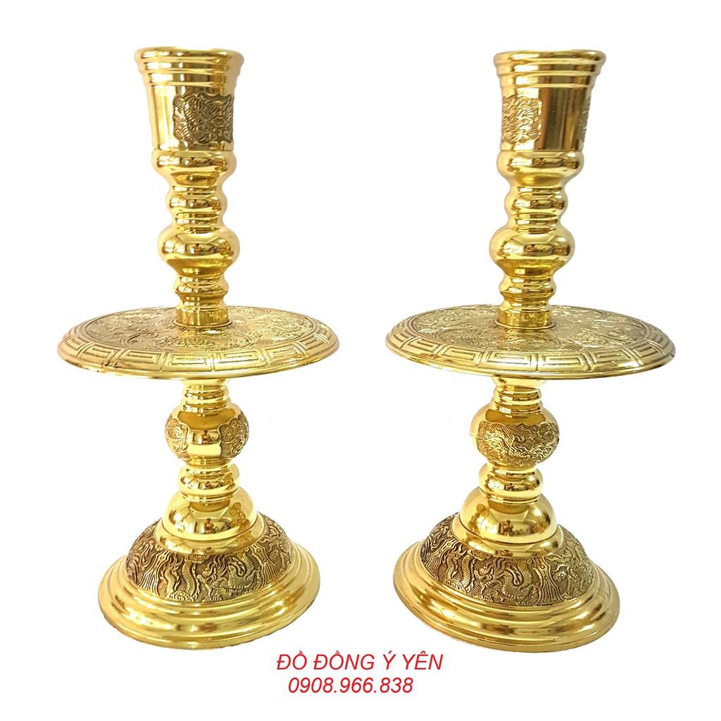 Đồ thờ tam sự 3 món Vĩnh Tiến số 3VT đỉnh tròn cao 52 cm