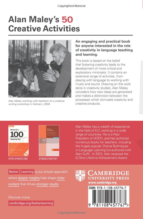 Alan Maley's 50 Creative Activities Pocket Editions: Cambridge Handbooks For Language Teachers