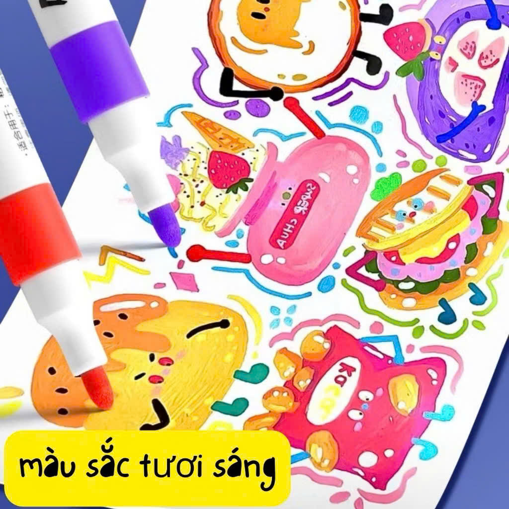 Bút Màu Acrylic Marker Tăng 50% Mực, Vẽ Trên Mọi Chất Liệu, Có Thể Vẽ Chồng Màu - HÀNG CHÍNH HÃNG MINIIN