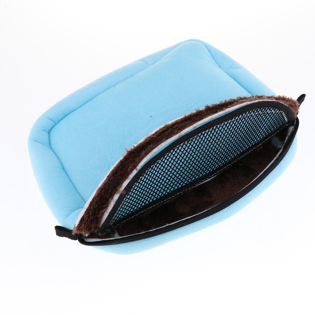 Small Pet Outdoor Travel Bag Hamster Sleeping Bed Carrier Bag L Blue