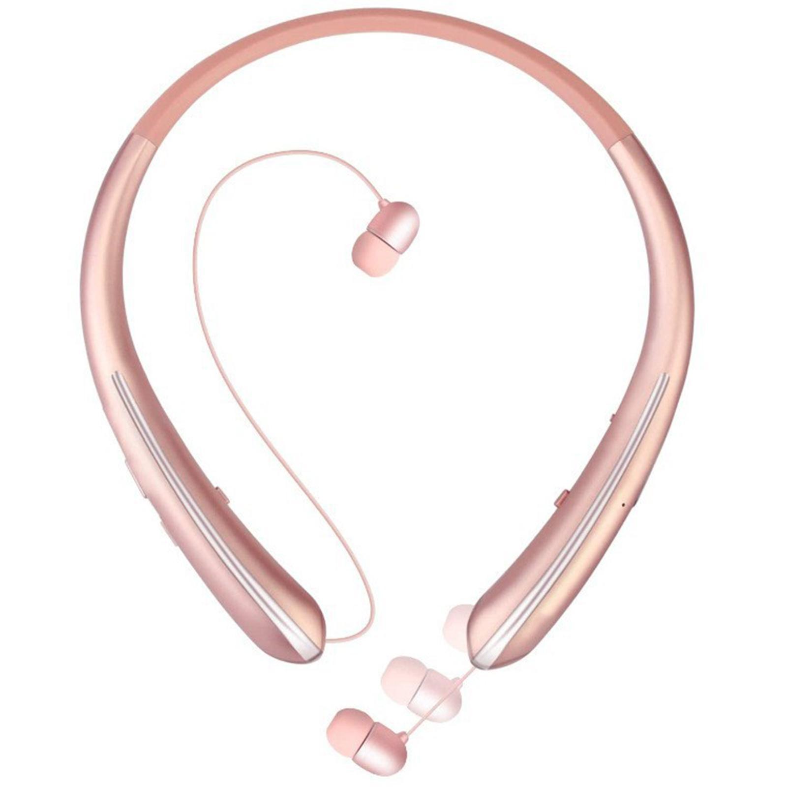 Wireless Bluetooth 5.0 Retractable Earphone Headset Sports Neckband
