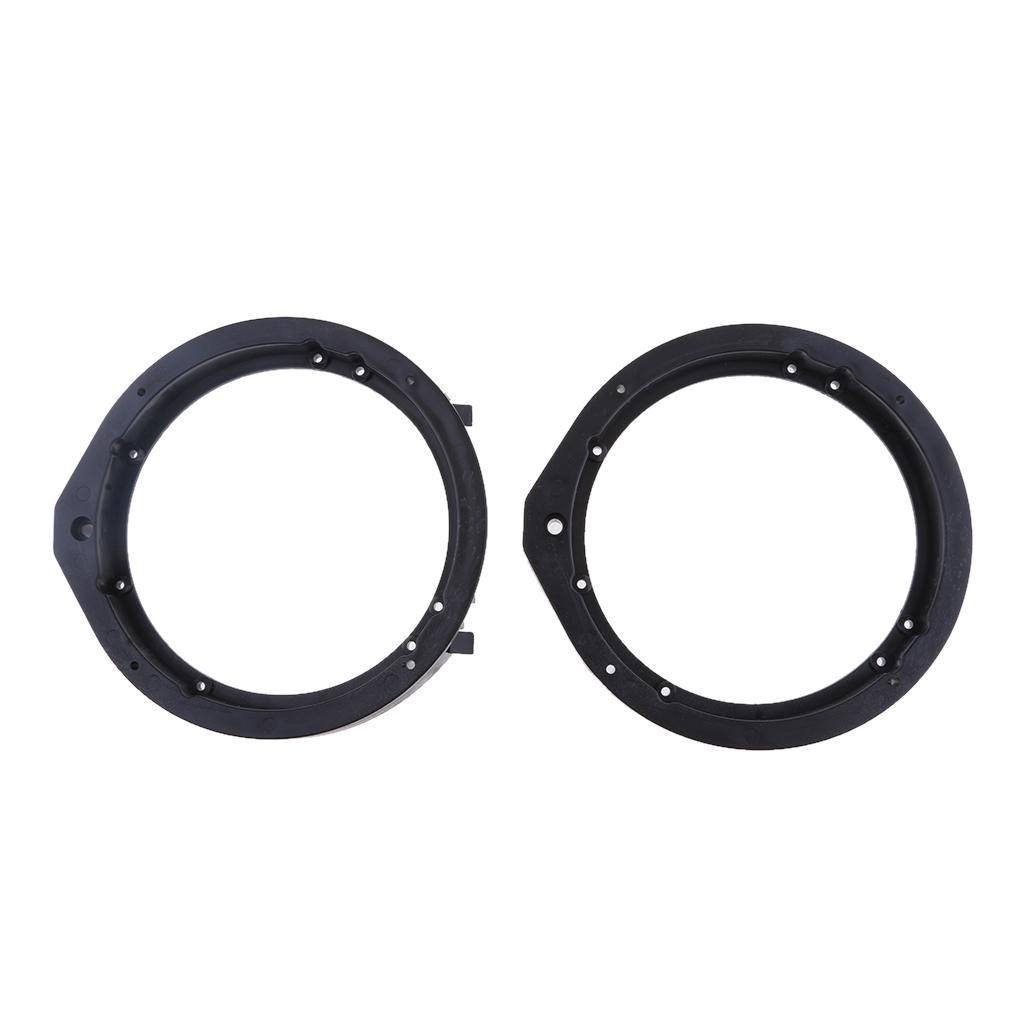 2Pieces 6.5 Inch Black Plastic Speaker Adapter Bracket Ring for Honda for CIVIC ACCORD CITY CRV