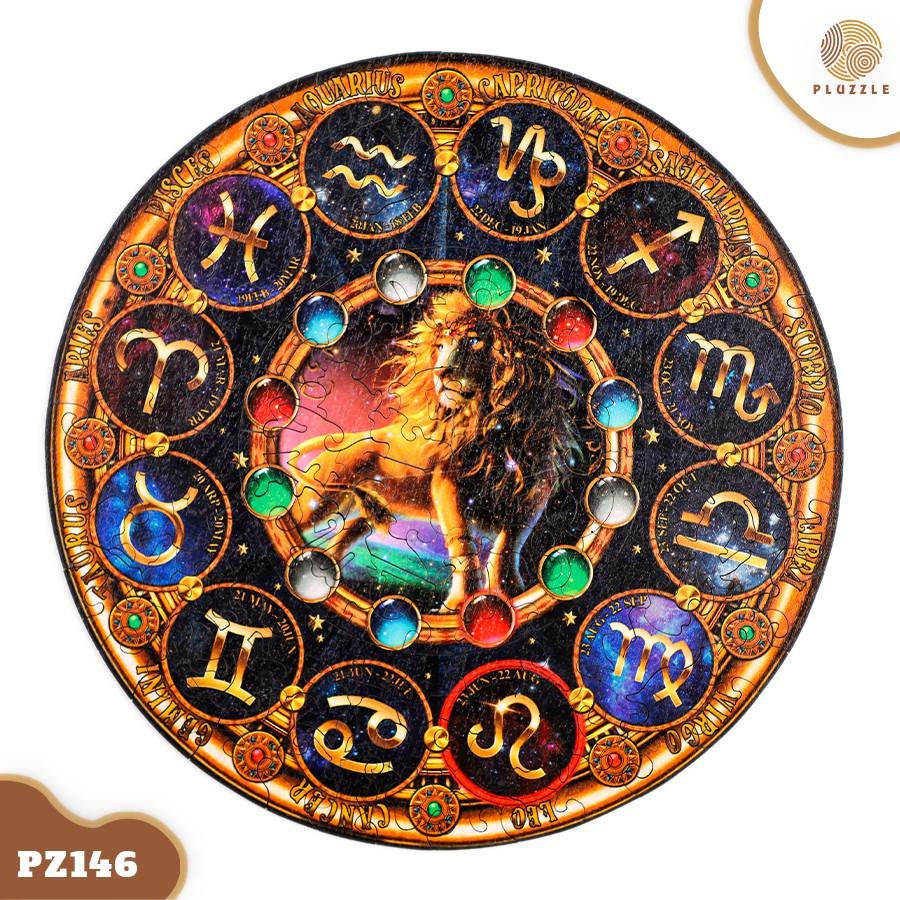 PLUZZLE Bộ xếp hình gỗ thông minh puzzle đồ chơi ghép hình 12 Cung Hoàng Đạo - Cung Sư Tử - PZ146