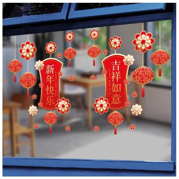 Decal trang trí Tết - Nhiều mẫu đặc sắc dễ thương năm mới 2022