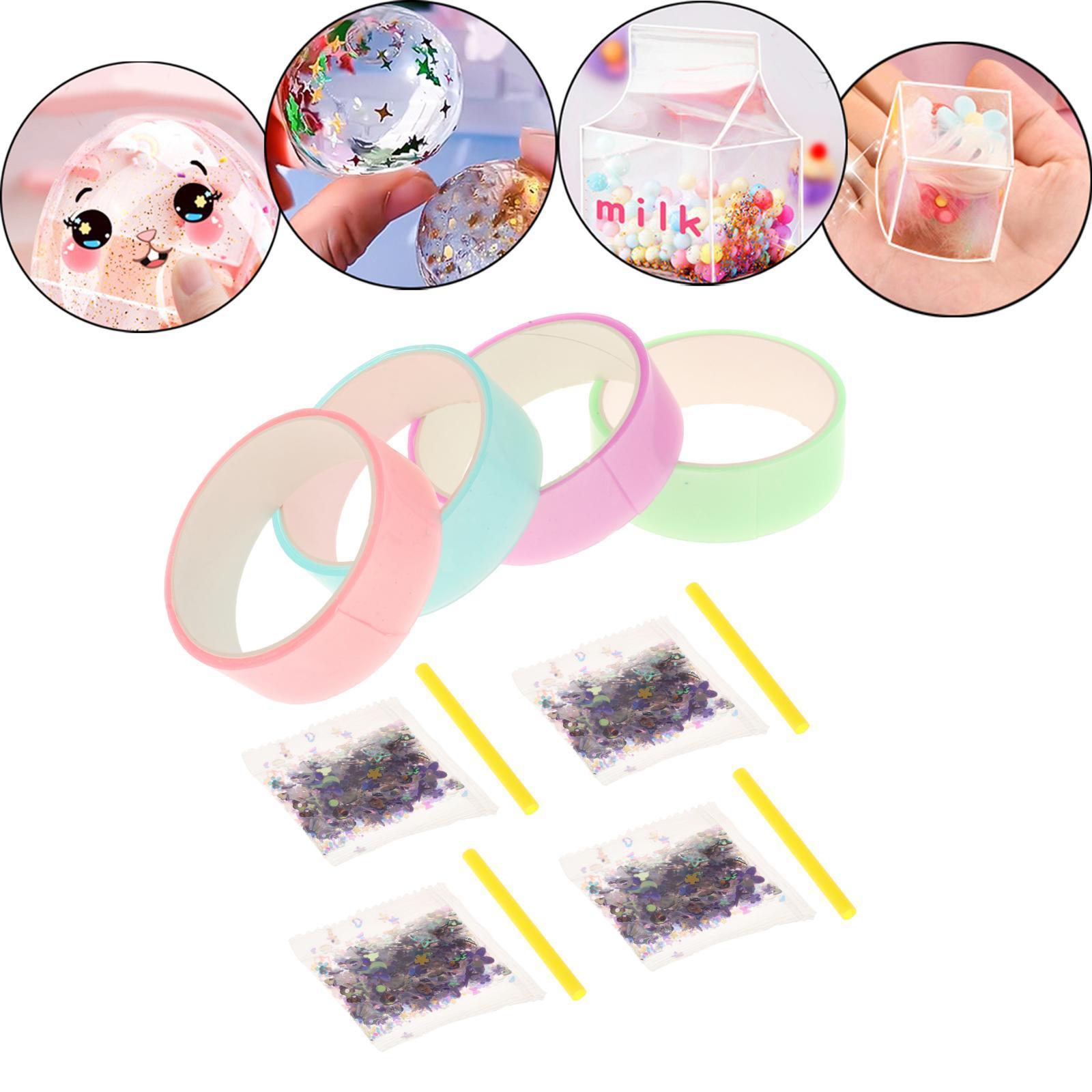 4 Pieces Sticky Tape for Kids Adults Pinch Toy Classroom DIY Craft