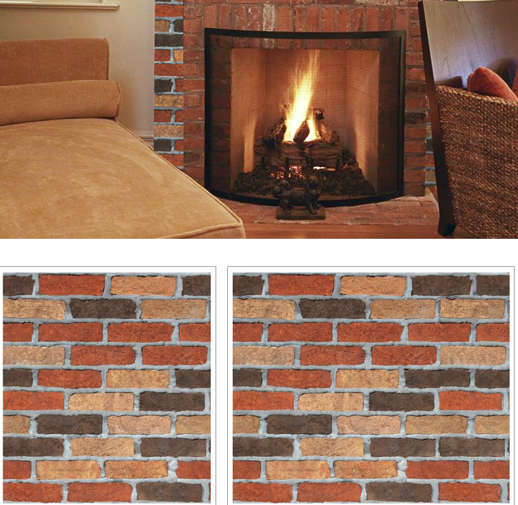 Combo 10 mét giấy dán tường, decal dán tường trang trí nhà cửa GẠCH VÀNG NÂU khổ 45cm