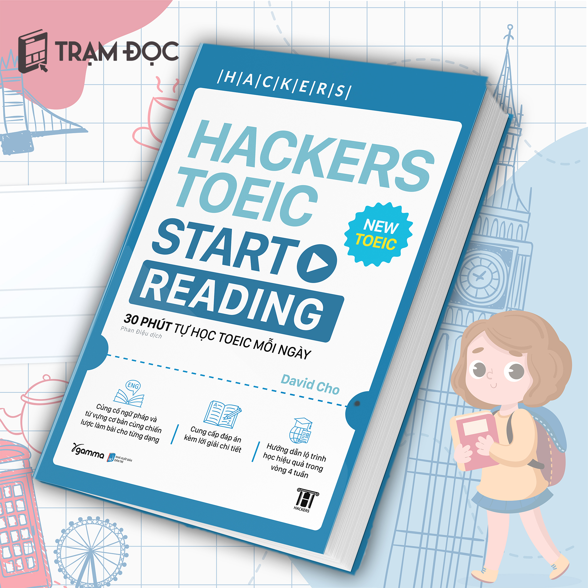 Trạm Đọc | Combo Hackers TOEIC Vocabulary + Hackers TOEIC Start Reading + Hackers TOEIC Start Listening