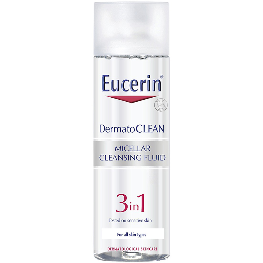 Combo Kem Chống Nắng Cho Da Nhạy Cảm Eucerin Sun Fluid Mattifying Face SPF50+ (50ml) Và Tẩy Trang 3in1 Cho Da Nhạy Cảm Eucerin Dermato Clean Micellar Cleansing Fluid 3 In 1 (200ml)